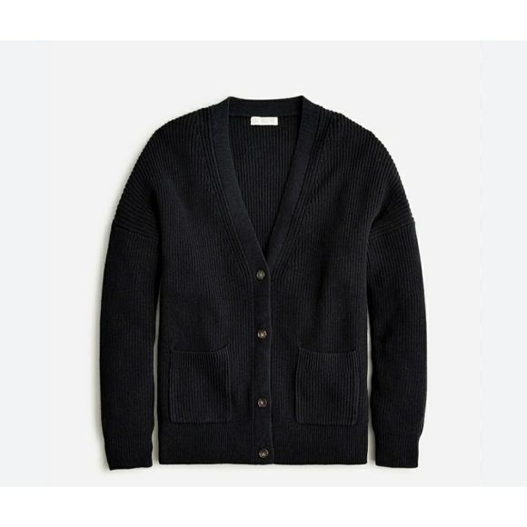 J.Crew V-neck cotton-cashmere cardigan sweater - Picture 3 of 11